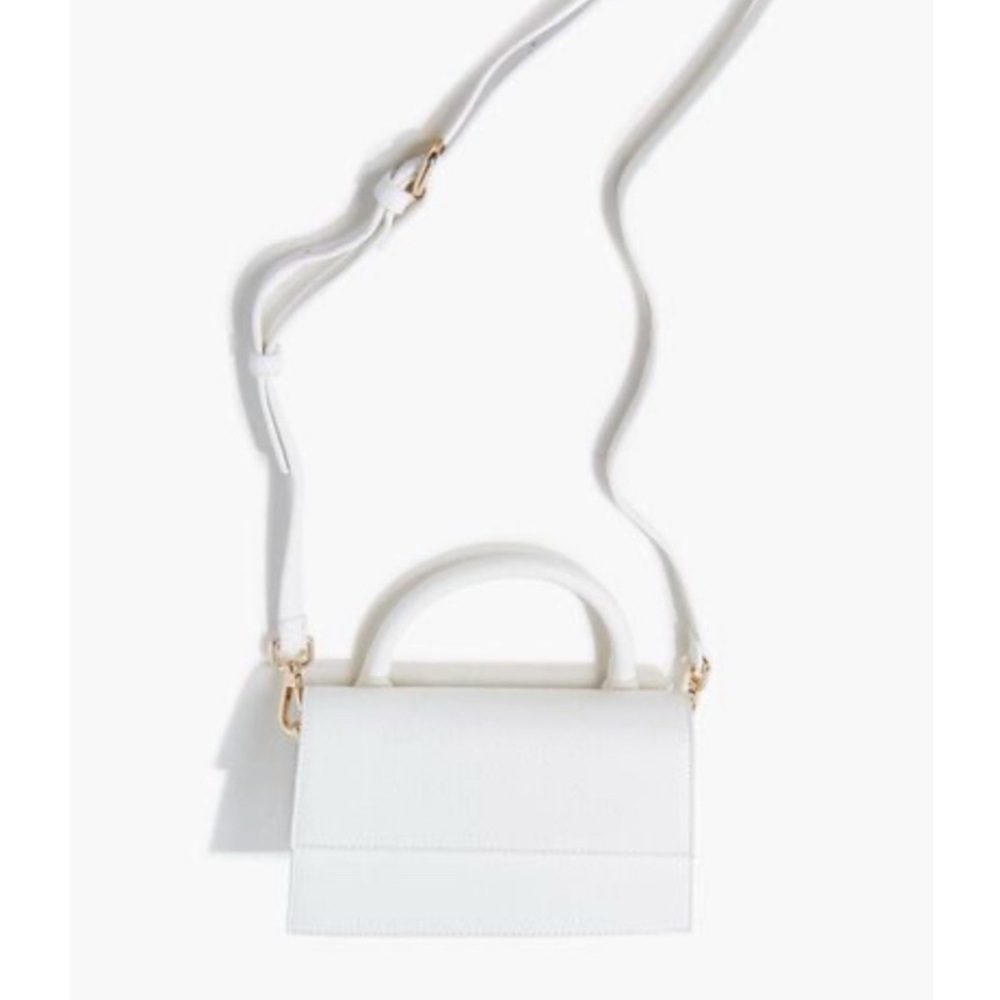 White Faux Leather Crossbody Bag - Forever21